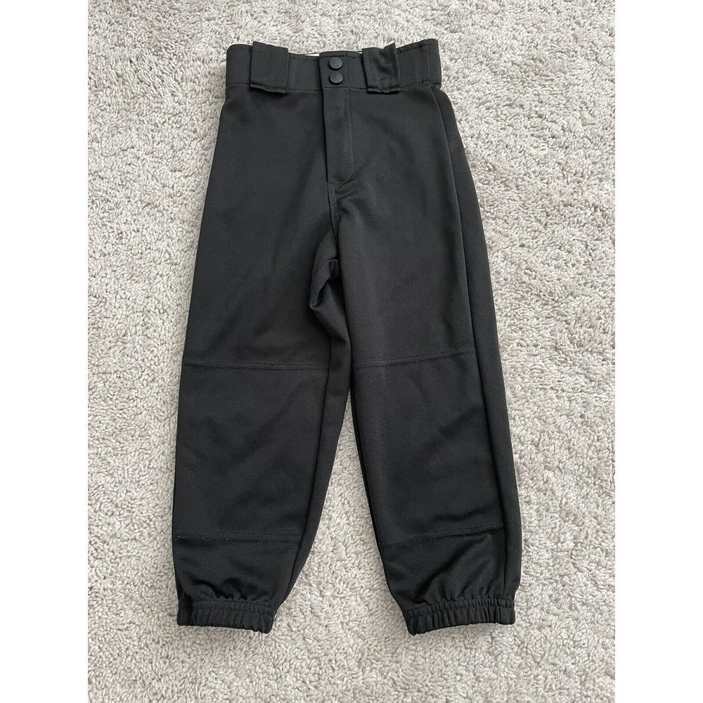 Rawlings Baseball Pants Youth Size XS Black Elastic Button Snap Waist Knickers